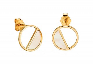 Oxzen σκουλαρίκια καρφωτά ασημένια με φίλντισι