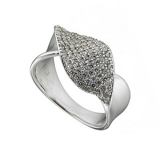 Oxzen δαχτυλίδι ασημένιο με πέτρες ζιργκόν