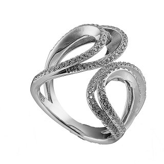 Oxzen δαχτυλίδι ασημένιο με πέτρες ζιργκόν