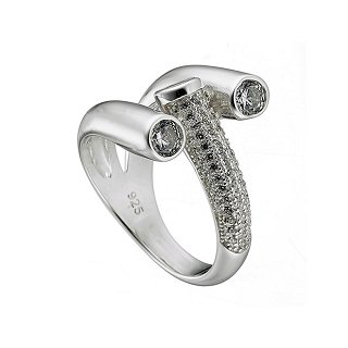 Oxzen δαχτυλίδι ασημένιο με πέτρες ζιργκόν