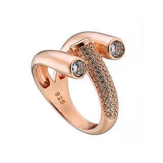 Oxzen δαχτυλίδι ασημένιο με πέτρες ζιργκόν