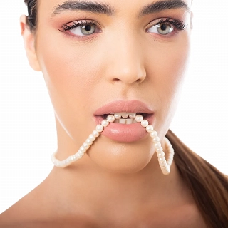 Oxzen γυναικειο κολιέ με πέρλες 6mm