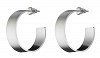 Σκουλαρίκια κρίκοι ατσάλινοι πλακέ 3cm