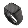 Δαχτυλίδι ατσάλι ανδρικό με μαύρο ανθρακόνημα