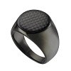 Δαχτυλίδι ατσάλι ανδρικό με μαύρο ανθρακόνημα