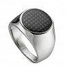 Δαχτυλίδι ατσάλι ανδρικό με μαύρο ανθρακόνημα