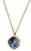Κολιέ ατσάλινο σε χρυσό με γαλάζια πέτρα ζιργκόν