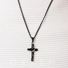 Κολιέ σταυρός με αλυσίδα ατσάλι
