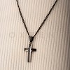 Σταυρός  αντρικός ατσάλινος μαζί με αλυσίδα