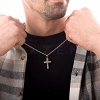 Κολιέ σταυρός αντρικός ατσάλι