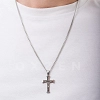 Σταυρός με αλυσίδα ατσάλι ανδρικός