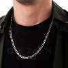 Oxzen Cuban Link αλυσίδα λαιμού unisex ατσάλινη με πλάτος 0,6cm