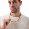 Αλυσίδα ατσάλινη ανδρική σε χρυσό τετραγωνισμένη 60cm