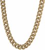 Oxzen Cuban Link Iced-Out αλυσίδα unisex ατσάλινη με πλάτος 1,3cm γεμάτη ζιργκόν