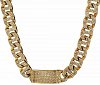 Oxzen Cuban Link Iced-Out αλυσίδα unisex ατσάλινη 1,3cm ταυτότητα γεμάτη ζιργκόν