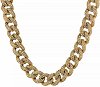 Oxzen Cuban Link Iced-Out αλυσίδα unisex ατσάλινη με πλάτος 1,3cm γεμάτη ζιργκόν