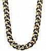 Oxzen Cuban Link αλυσίδα unisex ατσάλινη με πλάτος 1,9cm σε χρυσό-μαύρο
