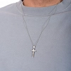 Ανδρικός σταυρός με αλυσίδα από ανοξείδωτο ατσάλι