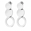 Σκουλαρίκια κρεμαστά ατσάλινα με τρεις κύκλους