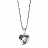 Κολιέ γυναικείο από ανοξείδωτο ατσάλι καρδιά με πέρλα