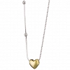 Oxzen γυναικείο ασημένιο κολιέ καρδούλα με διαφορετικές αλυσίδες