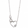 Oxzen ασημένιο κολιέ καρδιά με άπειρο και ζιργκόν