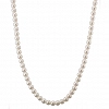 Oxzen ασημένιο κολιέ με πέρλες 7mm
