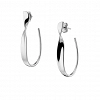 Oxzen γυναικείο σκουλαρίκι ασημένιο, κρίκος μεγάλος