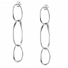 Oxzen ασημένιο σκουλαρίκι μακρύ με κρίκους