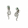 Oxzen ασημένιο σκουλαρίκι καρφωτό με φίδι