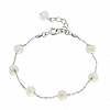 Oxzen βραχιόλι ασημένιο, με πέρλες Majorica
