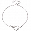 Oxzen γυναικείο βραχιόλι ασημένιο με καρδιά και άπειρο