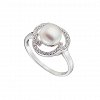 Oxzen ασημένιο δαχτυλίδι με πέρλα
