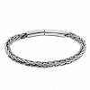 Oxzen ανδρικό βραχιόλι από ασήμι, πλεκτό χειροποίητο με κούμπωμα ασφαλείας