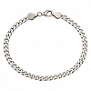 Oxzen ανδρικό βραχιόλι ασημένιο αλυσίδα gourmet 4mm