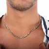Oxzen αλυσίδα λαιμού ανδρική από ασήμι Gourmet 5mm