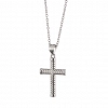Oxzen ασημένιος ανδρικός σταυρός με αλυσίδα