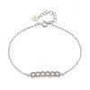 Oxzen γυναικείο βραχιόλι κύκλοι με λευκά ζιργκόν