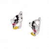 Oxzen ασημένιο παιδικό σκουλαρίκι κρικάκι με τον Mickey Mouse