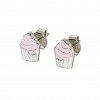 Oxzen ασημένιο παιδικό σκουλαρίκι με cupcake
