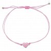Oxzen ασημένιο παιδικό βραχιολάκι μακραμέ με καρδούλα