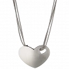 Oxzen γυναικείο κολιέ από ανοξείδωτο ατσάλι μεγάλη ματ καρδιά