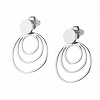 Oxzen σκουλαρίκια κρεμαστά ατσάλινα με ακανόνιστους κύκλους
