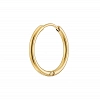 Σκουλαρίκι ανδρικό από ανοξείδωτο ατσάλι, κρικάκι επιχρυσωμένο (2.5 x 12)mm