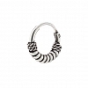 Oxzen sterling silver Bali hoop 10mm