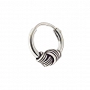 Oxzen sterling silver Bali hoop 10mm