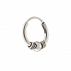 Oxzen sterling silver Bali hoop 10mm