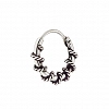 Oxzen sterling silver Bali hoop 10mm
