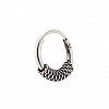Oxzen sterling silver Bali hoop 10mm