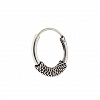 Oxzen sterling silver Bali hoop 12mm